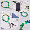 Resin Rondelle Bead with Polyester & Spandex Cord Phone Hand Strap Chains HJEW-TADJ0010-5
