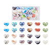 Cheriswelry 24Pcs 12 Colors Handmade Lampwork Beads LAMP-CW0001-03-21