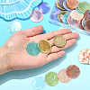 48Pcs 8 Colors Natural Capiz Shell Connector Charms BSHE-SC0001-31-4