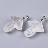 Natural Quartz Crystal Pendants G-R480-02C-2