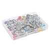 48Pcs 12 Color Electroplate Glass Pendants PALLOY-AB00111-9