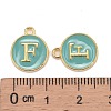 Golden Plated Alloy Enamel Charms X-ENAM-S118-05F-3