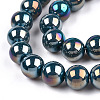 Electroplate Opaque Glass Beads Strands GLAA-T032-P4mm-AB14-3