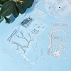 1 Sheet Silicone Clear Stamps DIY-GF0007-03-4
