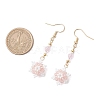 Glass Seed Beads Dnagle Earrings EJEW-MZ00501-02-4