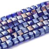 Electroplate Glass Beads Strands EGLA-D018-8x8mm-67-1