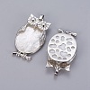 Natural White Shell Mother of Pearl Shell Pendants SSHEL-L008-68P-3