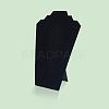 2-Slot Paperboard Covered with Lint Cloth Slant Back Bust Shaped Necklace Display Stands NDIS-WH20015-02A-6