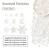 500Pcs 10 Styles ABS Plastic & Acrylic Imitation Pearl Bead Caps OACR-YW0004-12-2