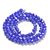 Electroplate Opaque Glass Beads Strands EGLA-A035-P6mm-A07-2