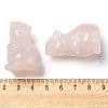 Natural Rose Quartz Carved Healing Mouse Figurines DJEW-D012-02F-3