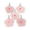 Natural Rose Quartz Big Pendants G-B040-01P-11-1