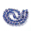 Handmade Gold Sand Lampwork Beads Strands LAMP-R141-12mm-01-3