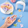 36Pcs 6 Colors Resin DIY Butterfly Pendants Accessories RESI-TA0001-43-4