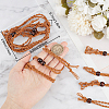 6Pcs Adjustable Waxed Cord Macrame Pouch Empty Stone Holder Necklace Making NJEW-BBC0001-08B-3