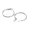 Non-Tarnish Ring 304 Stainless Steel Hoop Earrings for Women Men EJEW-B049-02B-P-2