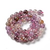 Natural Purple Rutilated Quartz Beads Strands G-M427-A01-02-3