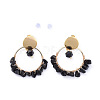 Brass Dangle Stud Earrings EJEW-JE04163-04-1