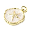 Ocean Theme Brass Enamel Pendants KK-H270-06G-06-2