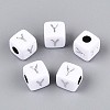 Opaque Acrylic Beads SACR-T035-03Y-2