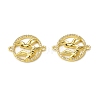 Brass Micro Pave Clear Cubic Zirconia Connector Charms KK-E068-VB294-2