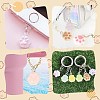 48Pcs 8 Colors Translucent Resin Paw Print Pendants CRES-AR0001-31-5