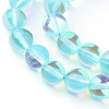 Synthetic Moonstone Beads Strands G-R375-6mm-B04-1