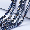 Electroplate Glass Beads Strands EGLA-A034-P2mm-B-2