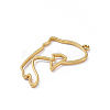 Zinc Alloy Open Back Bezel Pendants PALLOY-D580-05G-H-2