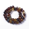 Dyed Natural Agate Beads Strands G-F595-D-3