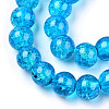Spray Painted Crackle Transparent Glass Beads Strands CCG-Q001-6mm-06-A-3