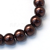 Baking Paint Pearlized Glass Pearl Round Bead Strands HY-Q330-8mm-40-2