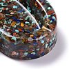Resin with Natural Mixed Stone Chip Stones Ashtray DJEW-F015-03D-2