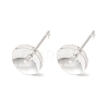 Brass Studs Earrings Finding KK-K383-01E-S-1
