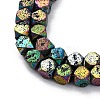 Electroplated Natural Lava Rock Beads Strands G-A256-C01-01G-2