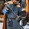 Rectangle PU Leather Medieval Waist Belt Bag with 2Pcs Glass Potion Bottles AJEW-WH0752-297A-5