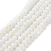 Electroplate Opaque Solid Color Glass Beads Strands EGLA-A034-P4mm-L17-1