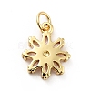 Rack Plating Brass Micro Pave Cubic Zirconia Charms ZIRC-F129-34B-G-2