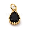 Brass Micro Pave Cubic Zirconia Pendants ZIRC-D120-01G-M-3