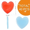 40Pcs 2 Colors Heart Silicone Glue Clay DIY-SZ0003-44-2