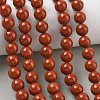 Grade A Natural Red Jasper Bead Strands G-P075-36-8mm-1