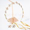 Starfish Alloy Crystal Rhinestone Hairband & Stud Earrings Sets FS-WGF7E24-01-2