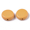 Painted Natural Wood Beads WOOD-R265-11I-2