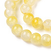 Crackle Baking Paint Imitation Jade Glass Beads Strands LS-DGLA-T003-8mm-03-2