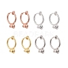 8Pcs 4 Colors Brass Clip-on Hoop Earring Converters Findings X1-KK-ZZ0001-12-1