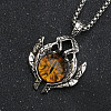 Evil Eye Alloy Pave Glass Pendant 667 Stainless Steel Chain Necklaces for Men FS-WG7A50C-07-1