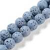 Synthetic Lava Rock Dyed Beads Strands G-H311-08B-06-1