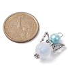Acrylic and Alloy Pendants PALLOY-JF02237-4