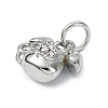 304 Stainless Steel Rhinestone Pendants STAS-A145-04L-P-2