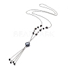 304 Stainless Steel Beaded Necklaces NJEW-H210-A-P-2